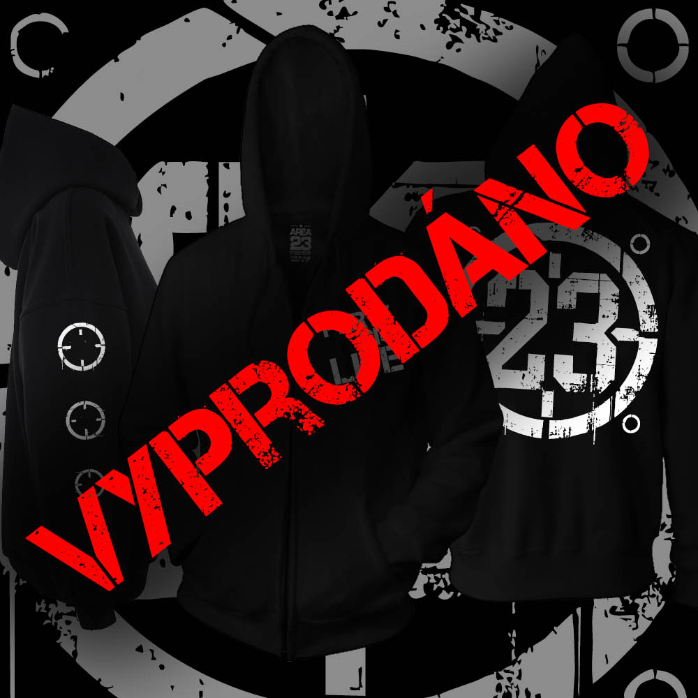 Unisex mikina se zipem bílá limitovaná edice